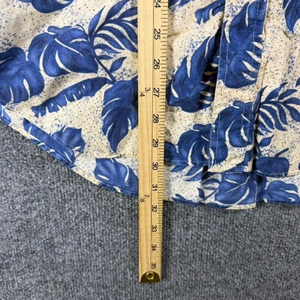 Vintage Chaps Ralph Lauren Hawaiian Tropical Short Sleeve Button Up Cotton SZ L